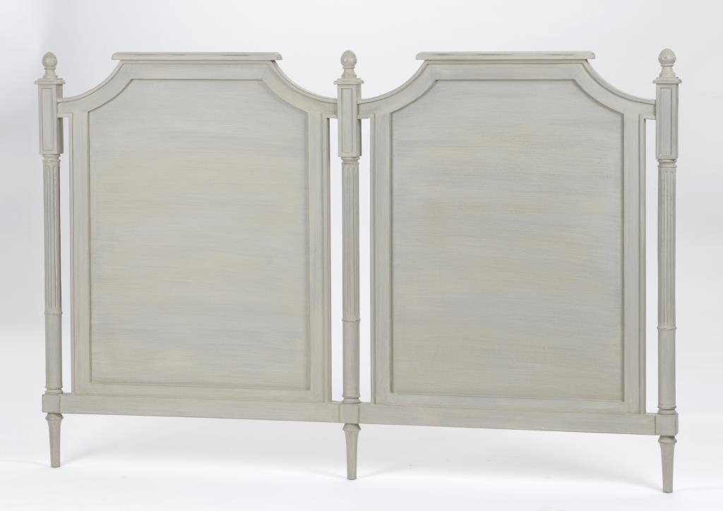 Tête de lit double en bois gris classique chic EDOUARD L172xH112 AMADEUS
