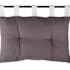 Tête de lit gris anthracite et passepoil gris perle 45x70cm 100% coton DUO