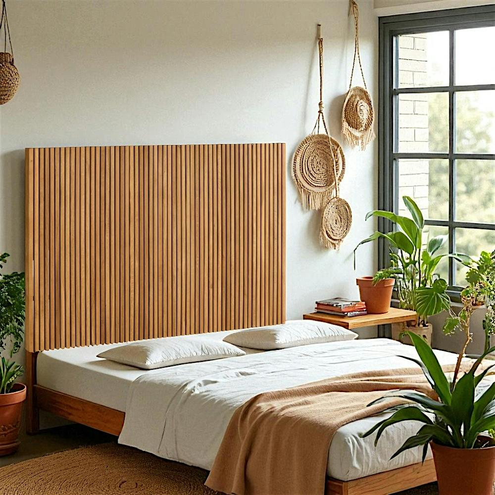 Tête de lit moderne bois – structure baguette, 145 cm IENA