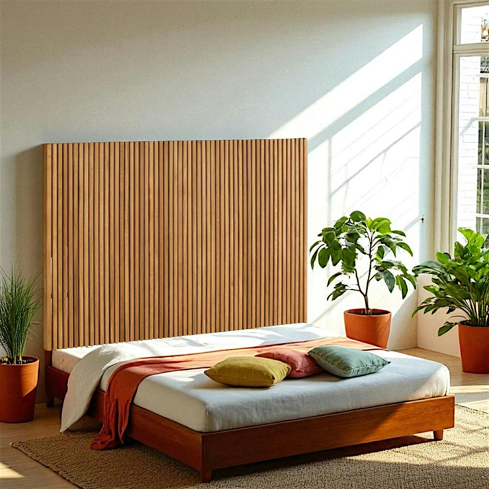 Tête de lit moderne bois – structure baguette, 165 cm IENA