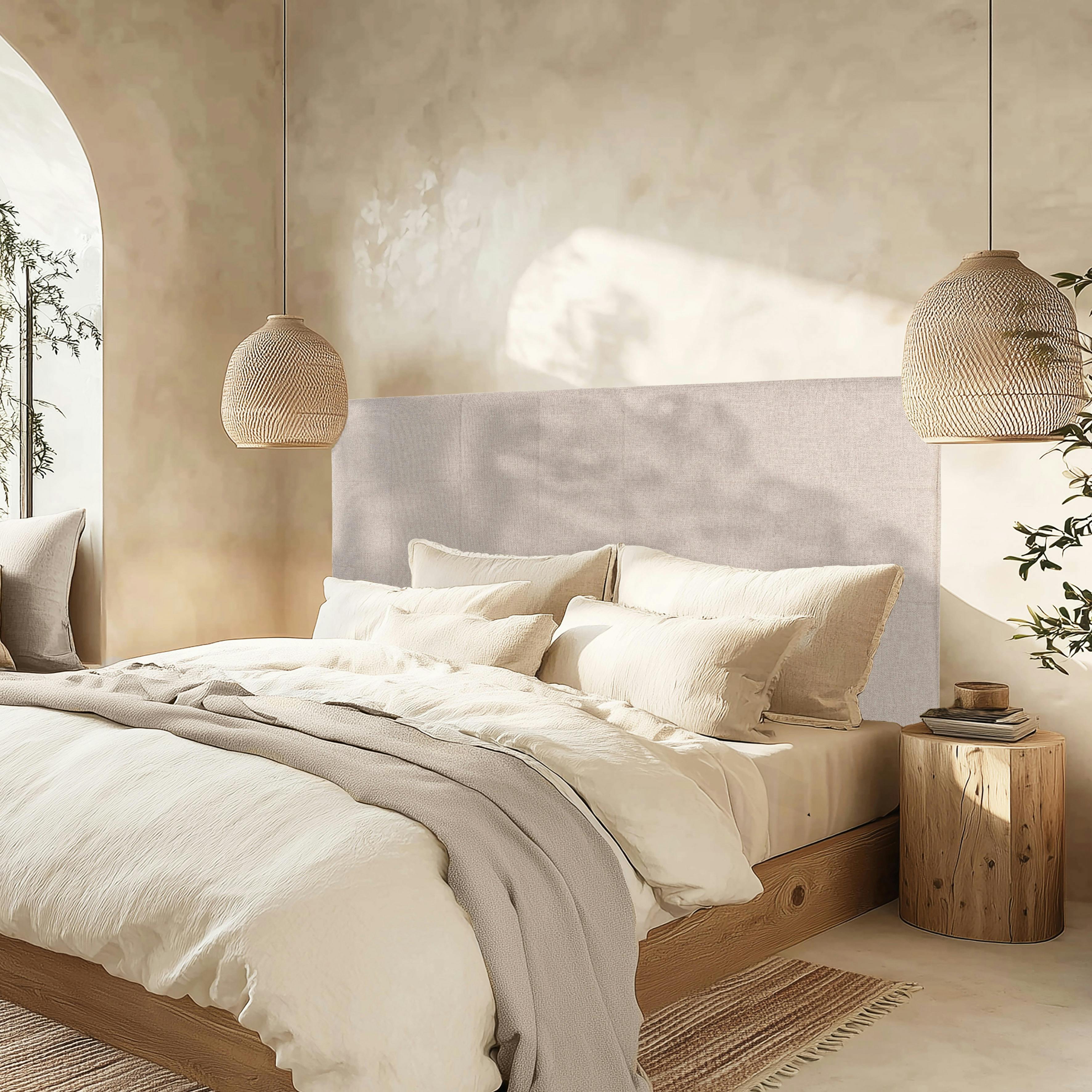 Tête de lit rembourrée pour lits 160/180cm couleur grise RIVANA