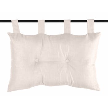 Tête de lit unie capitonnée couleur lin 45x70cm BEA