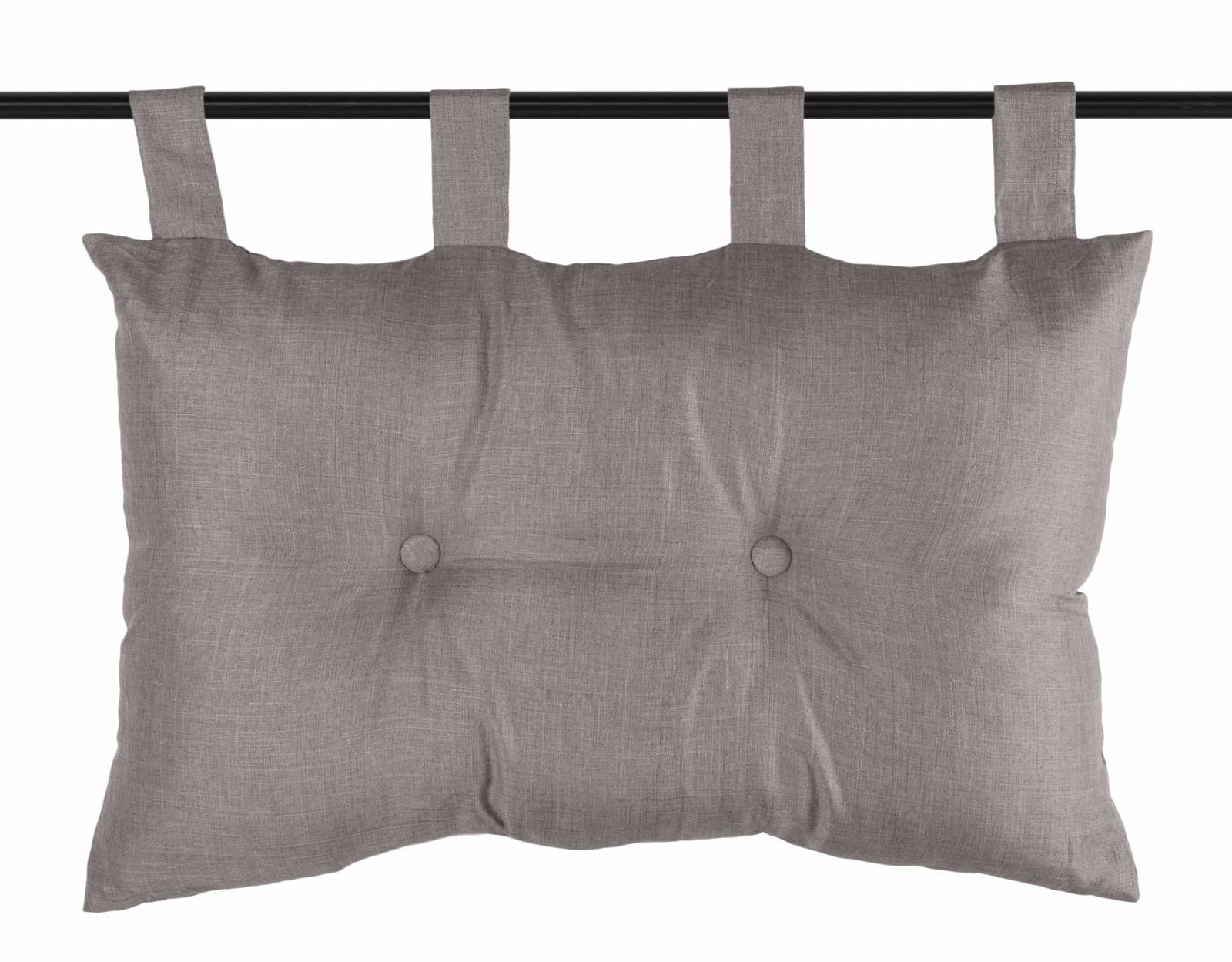 Tête de lit unie capitonnée couleur taupe 45x70cm BEA