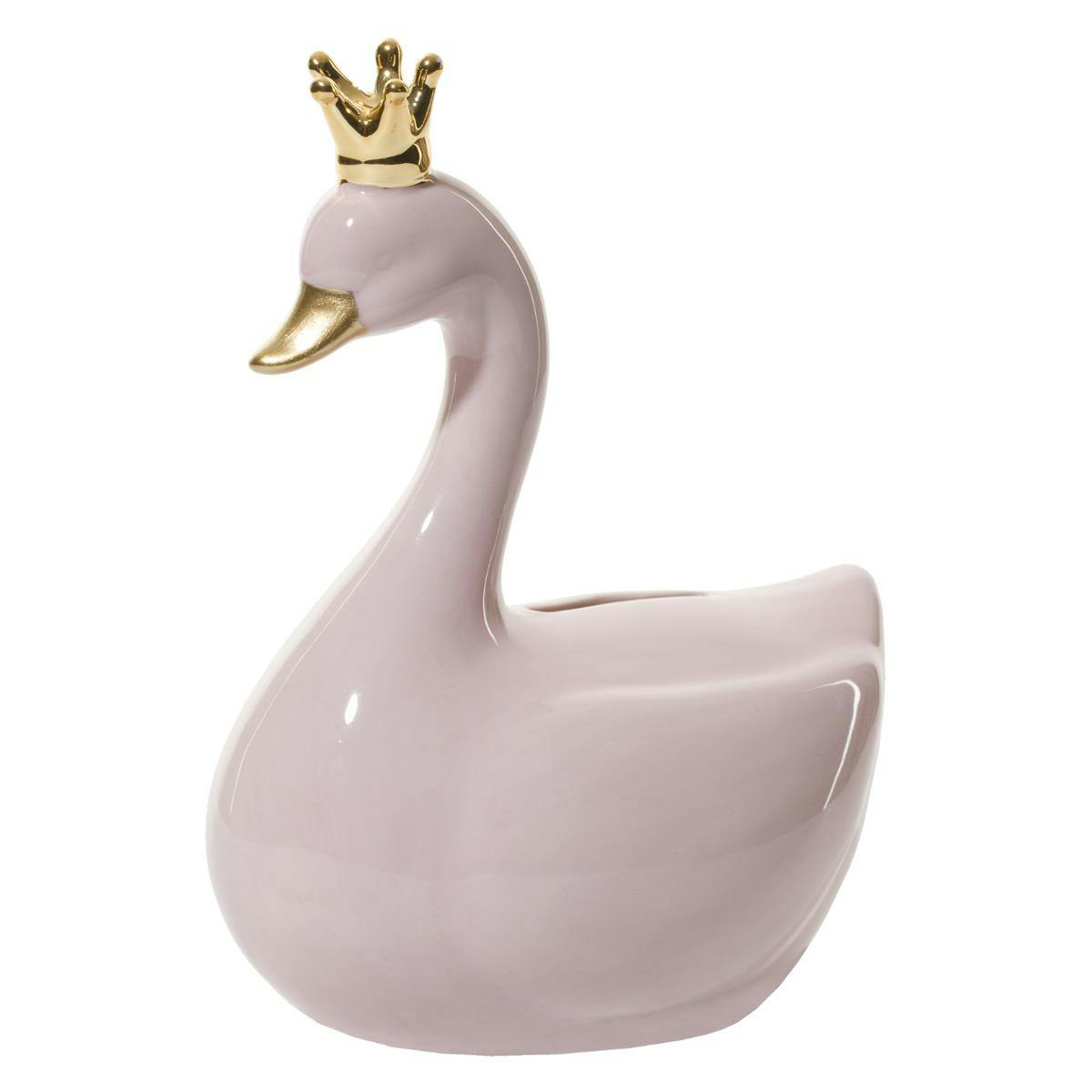 Tirelire cygne rose