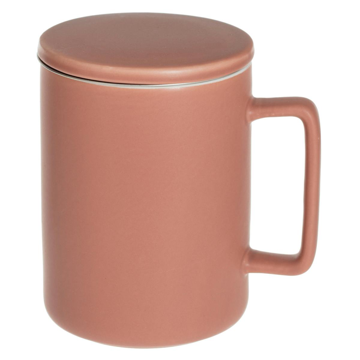 Tisanière avec filtre couleur terracotta
