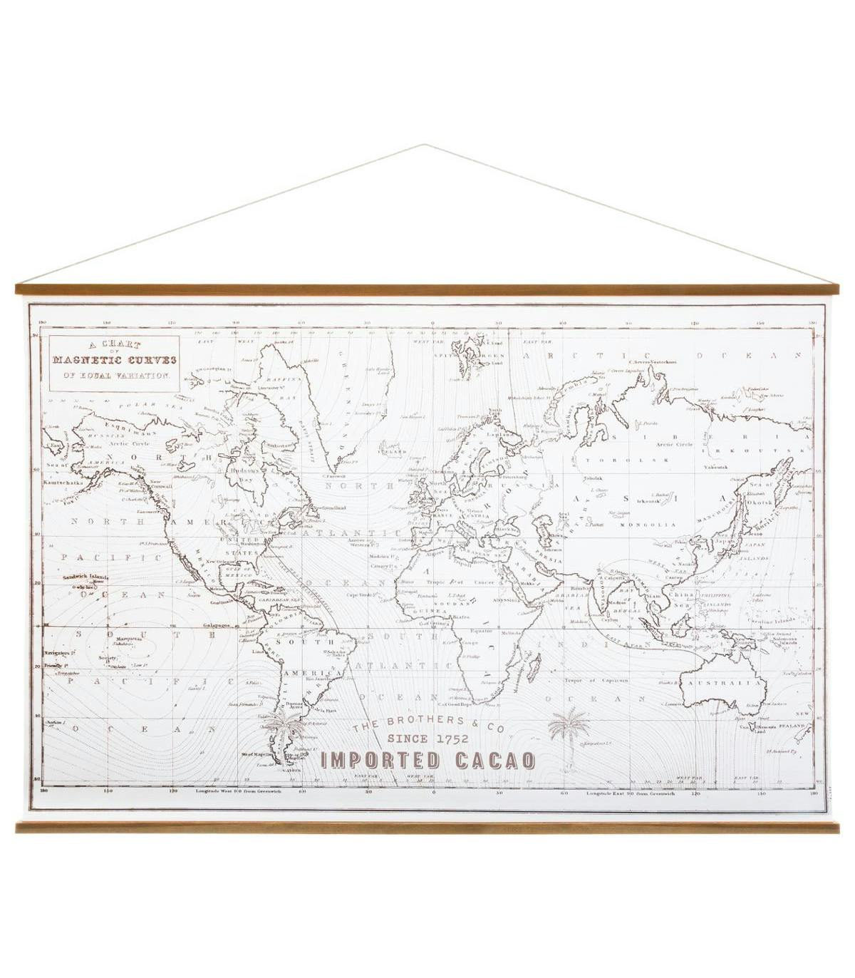 Toile à suspendre Mappemonde