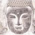 Toile en relief Bouddha gris 60x180cm