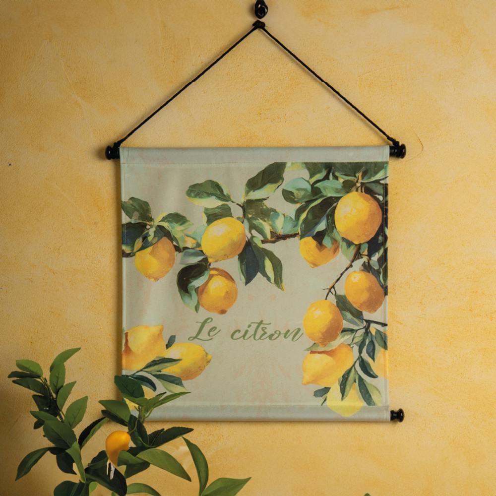 Toile kakemono citrons 50x50 cm