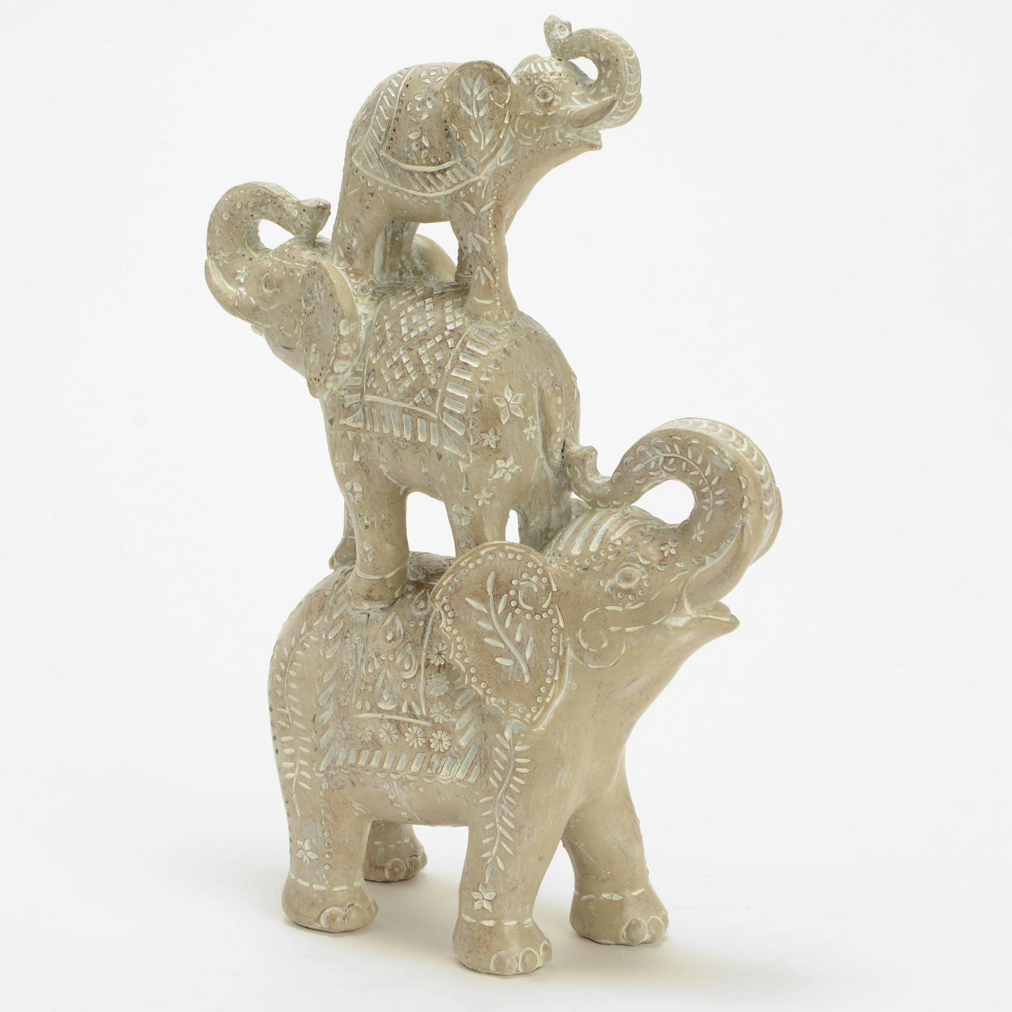 Trio d'éléphants pyramide 32 cm