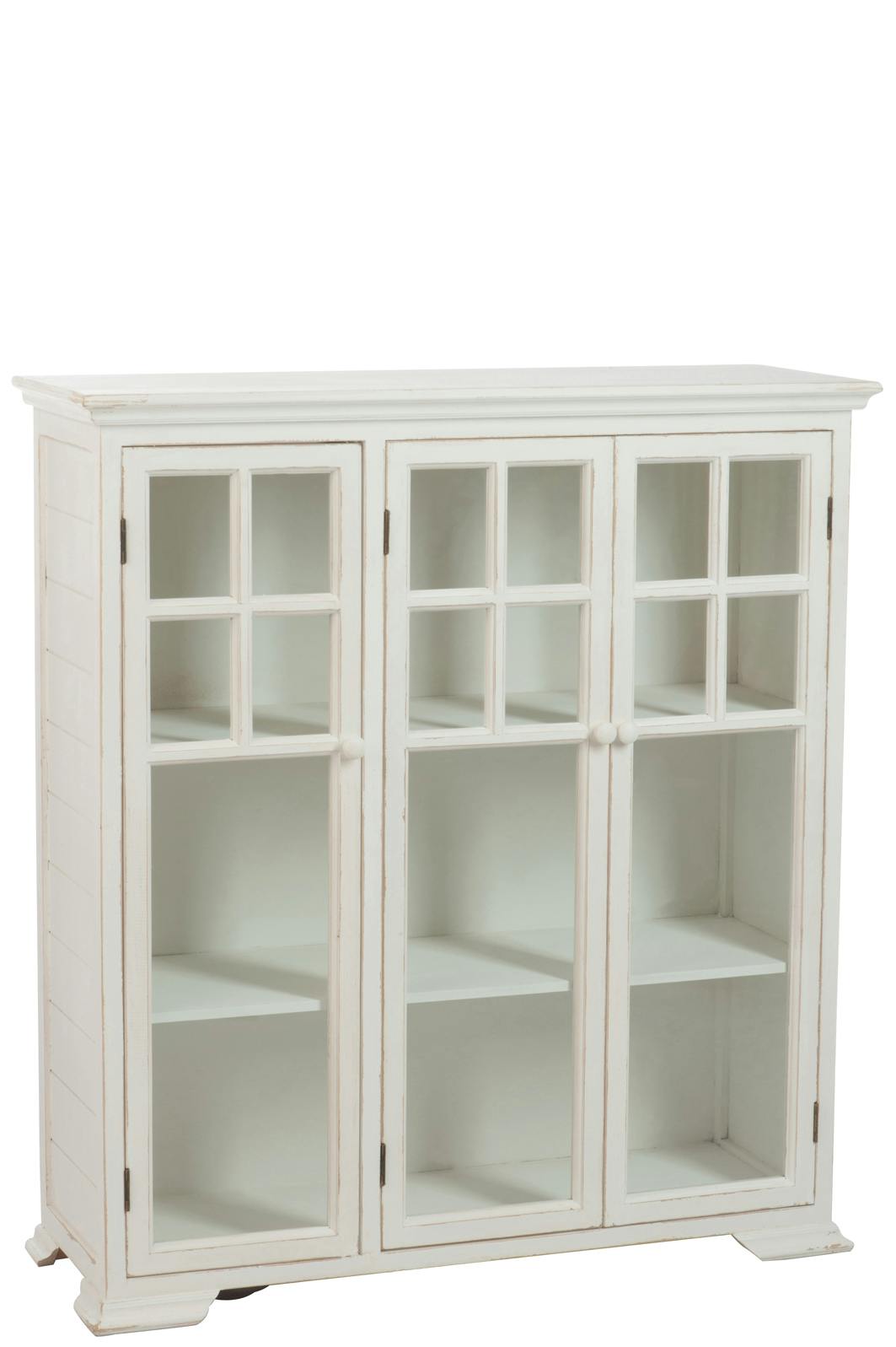 Vaisselier 3 portes en bois, 100x35x110cm