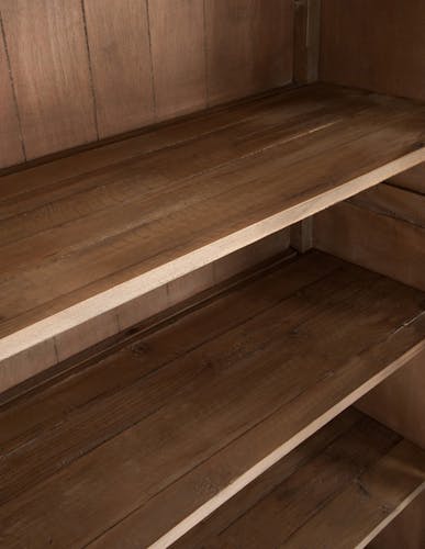Vaisselier 5 niveaux en bois d'orme noir - 110x45x195cm