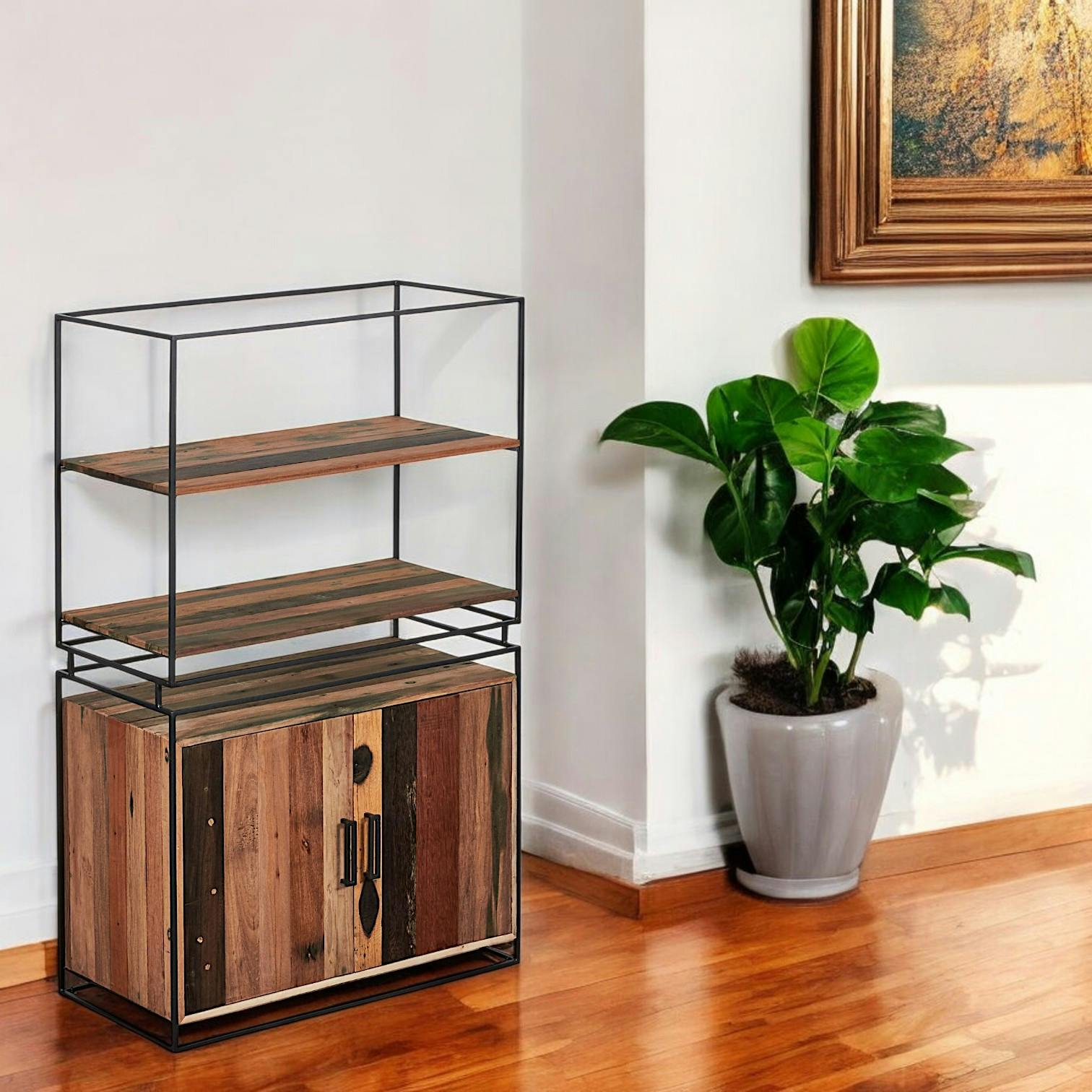 Vaisselier bois 2 portes bois recyclé SAMPAN