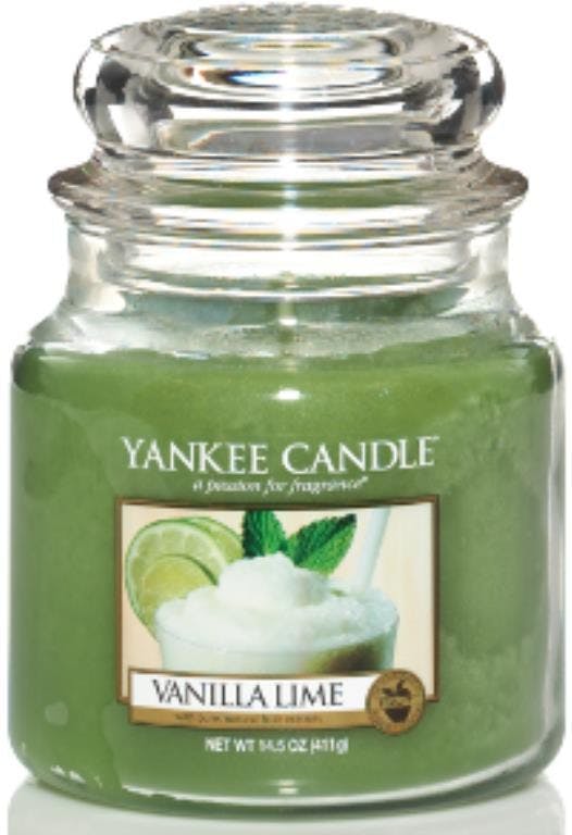 Vanille Citron Vert bougie parfumée moyenne jarre YANKEE CANDLE