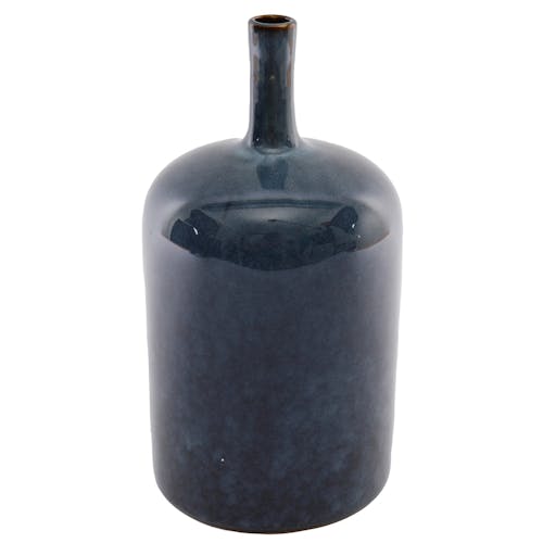 Vase bouteille bleu 24 cm