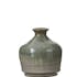 Vase col étroit en céramique tons vert et beige D10xH11cm