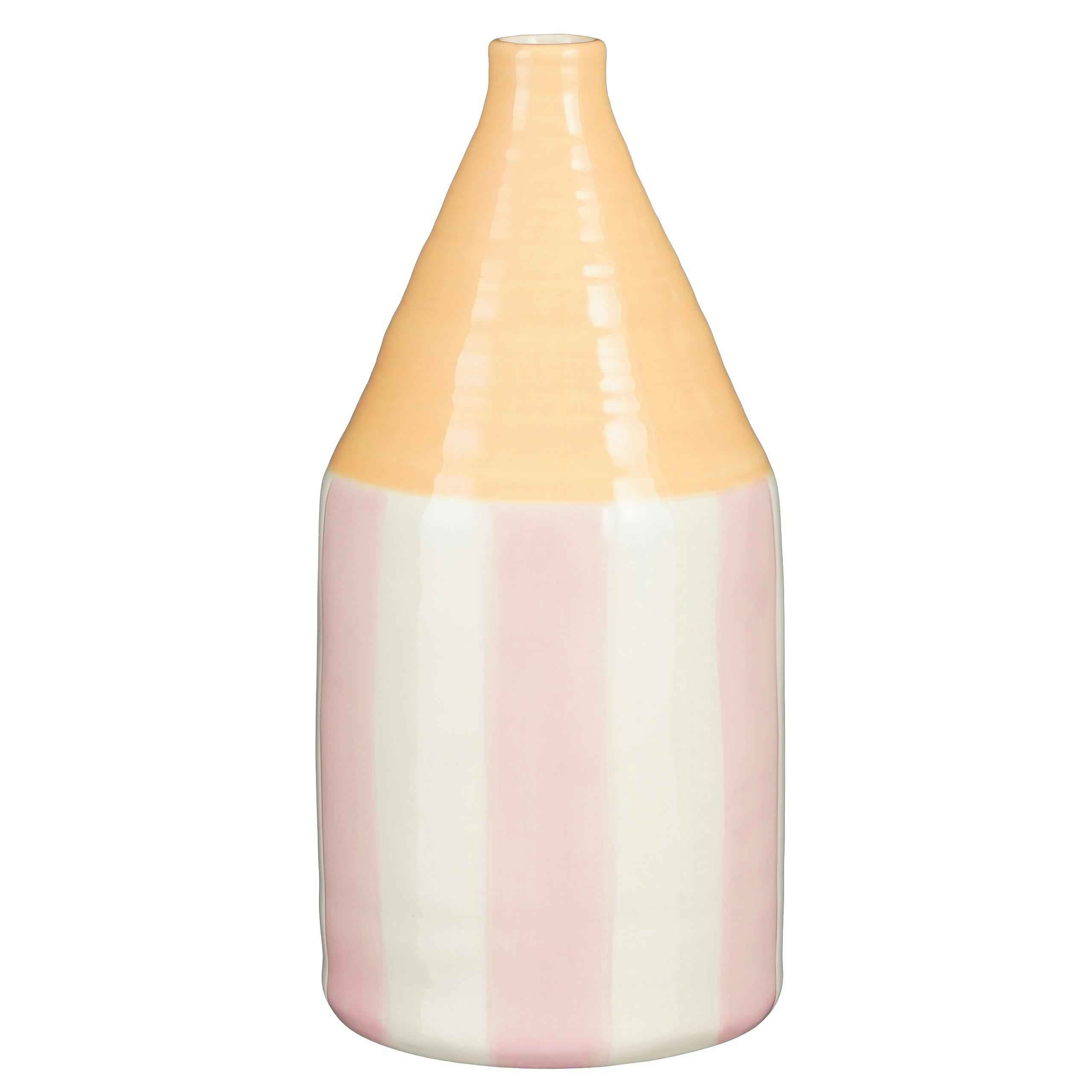 Vase décoratif rose et orange, 25, 5 cm