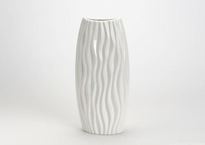 Vase Dune céramique blanc H31cm