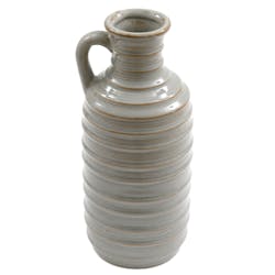 Vase en grès beige avec anse 26 cm