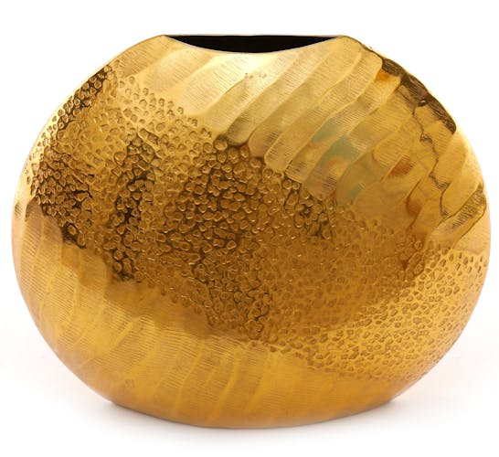 Vase en métal doré 12 x 24 cm