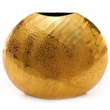  Vase en métal doré 12 x 24 cm