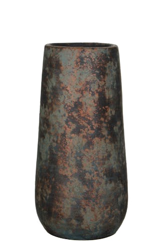 Vase en Terre Cuite aspect cuivré vieilli D17xH35cm