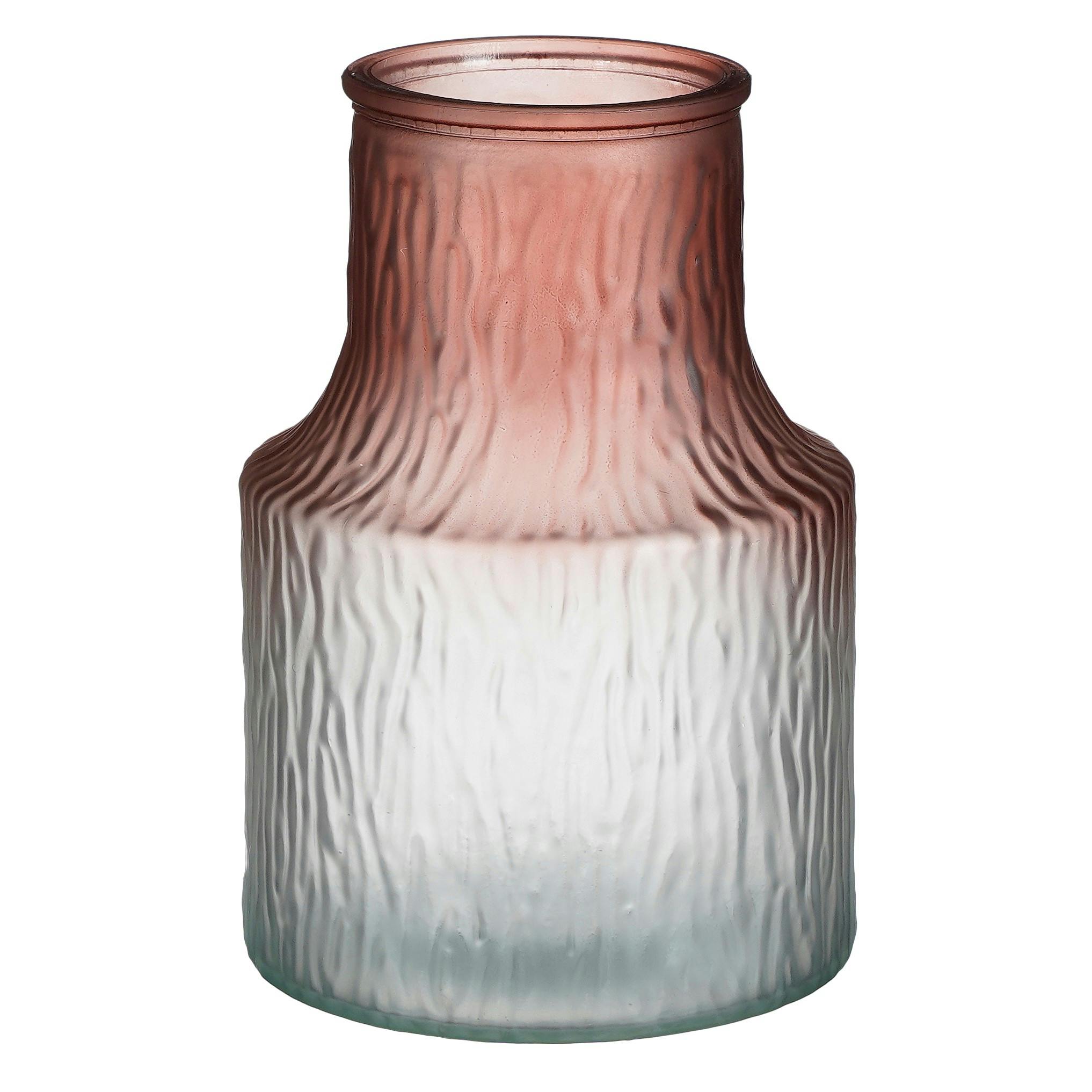Vase en verre bicolore, 20 cm