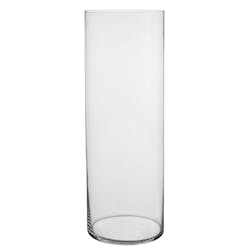 Vase en verre transparent forme cylindre 70 cm