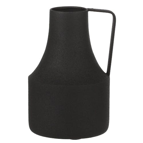 Vase forme cruche en métal noir