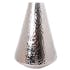 Vase H30cm forme Cône en aluminium argenté martelé