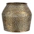 Vase métal doré vieilli H 16 cm
