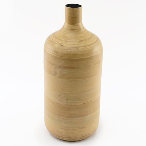Vase moderne cylindrique en bambou