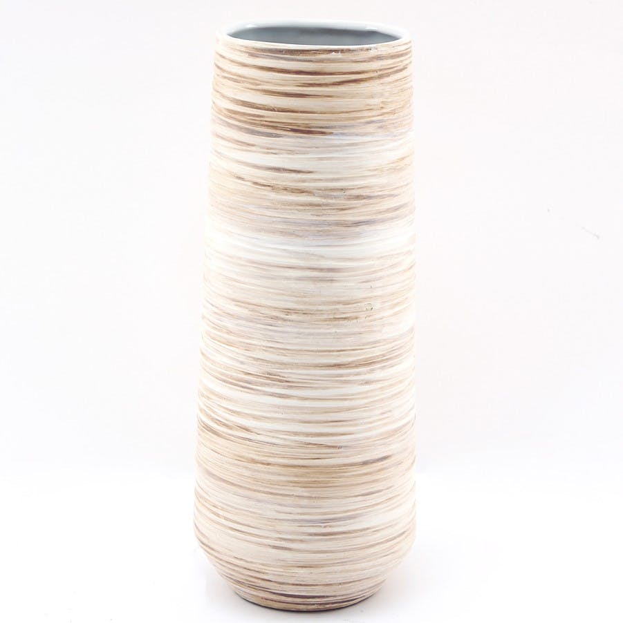 Vase nervuré aspect vieilli