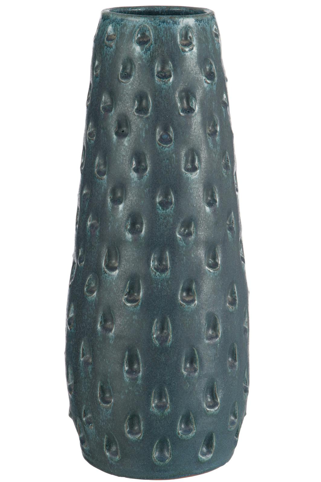 Vase rugueux, terre cuite bleue - D21 H55cm