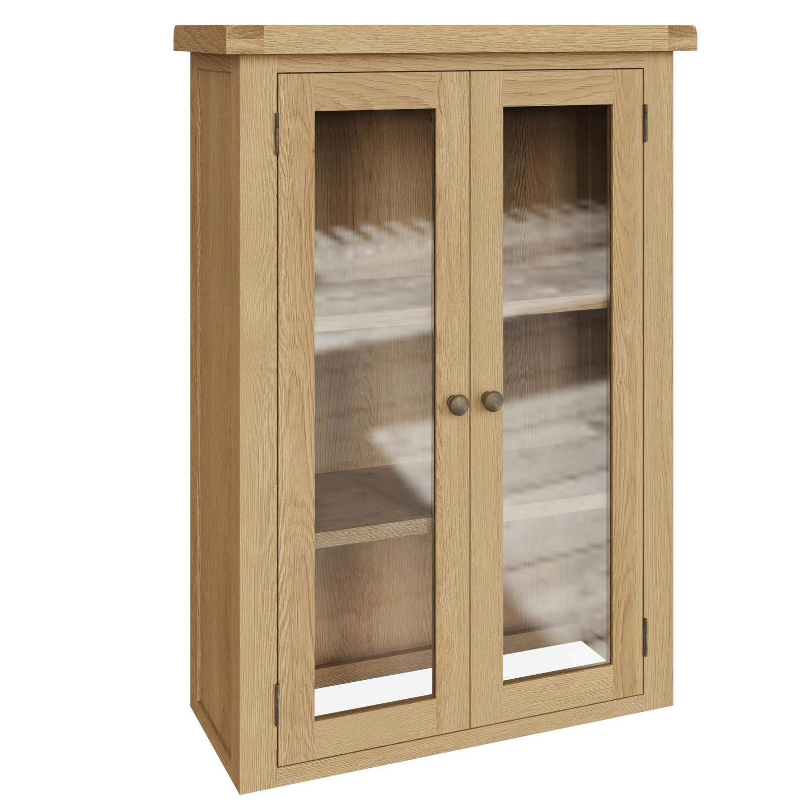 Vitrine en bois clair PUERTO (uniquement pour Petit buffet en bois clair 85 cm PUERTO)