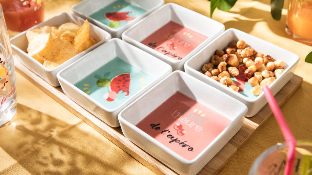 Apéritif : shaker, coupelles apéritif...